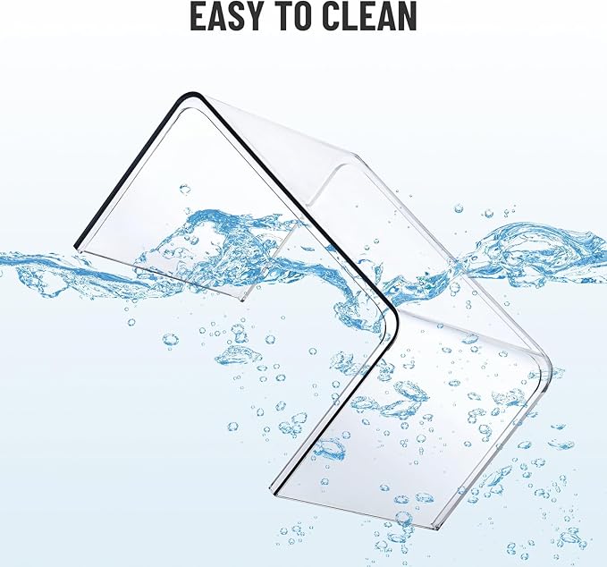 Clear Spice Rack Shelves, Pantry Organizers and Storage Set of 4, Display Shelf Organizer, Room Bathroom Desk Shelf Countertop Organization and Storage, Ideal for Kitchen Cabinet Organizer Shelf