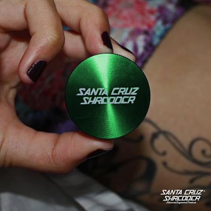 Santa Cruz Shredder Metal Spice Grinder Made in USA (Small (1.7 Inch), Green)