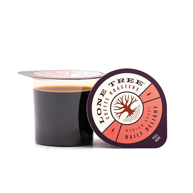 Lone Tree Single-Serve Coffee Pods – Premium 100% Arabica Liquid Concentrate – Daily Delight Medium Roast – 48 Pods – Ready Hot or Iced