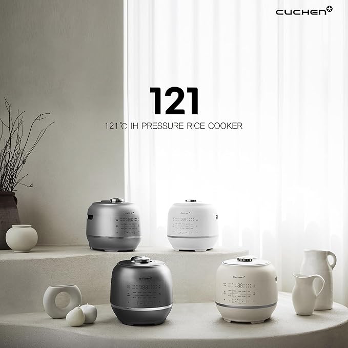 CUCHEN CRT-RPK0640IUS 6 CUP (1.2 quarts): 6 person serving | Expertly Crafted for Multi Grain Cooking |2.1 Ultra High-Pressure Induction Heating IH Rice Cooker | Full Stainless Power Lock System | Auto Steam Clean | Voice Guide | Made in Korea