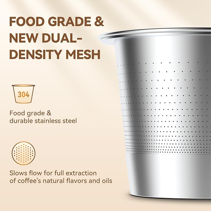 CAPMESSO Reusable K Cups Coffee Pods for Keurig 1.0: Stainless Steel Refillable K Cup - Reusable Coffee Filter for Keurig 1.0 Coffee Maker, Permanent, Eco-Friendly, Innovative Design(2 Pack)