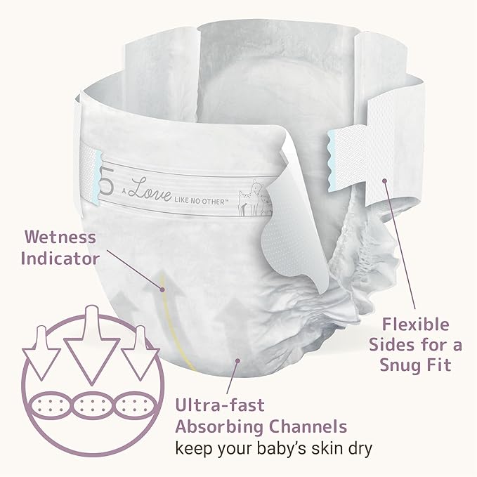 Bambo Nature Premium Eco-Friendly Baby Diapers, Size 5 (27-40 Lbs), 150 Count (6 Packs of 25)