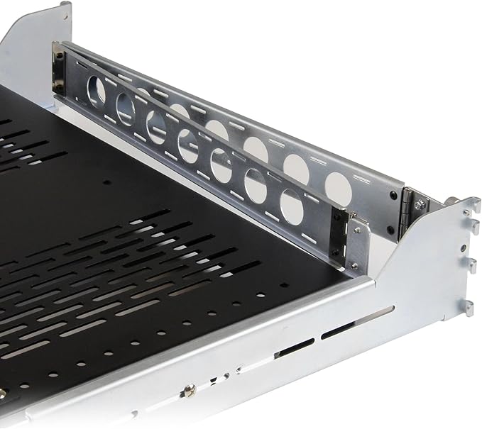 StarTech.com 2U Vented Sliding Server Rack Shelf w/ Cable Management Arm - 27.7 to 31.6in Adjustable Mounting Depth - 50lb - 19” Server Tray Shelf for Equipment Rack - 24in Deep , TAA (UNISLDSHF192)