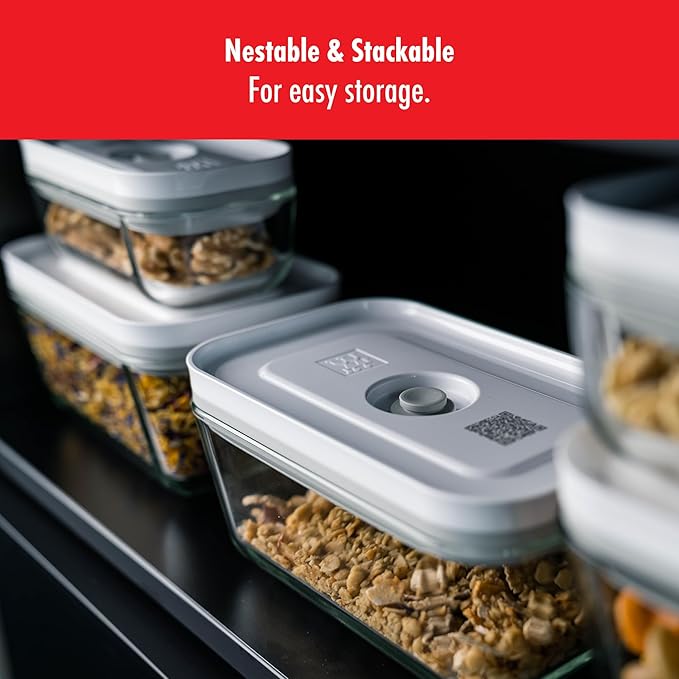 ZWILLING Fresh & Save 4-pc Small Glass Vacuum Sealer Food Storage Containers with Airtight Lids