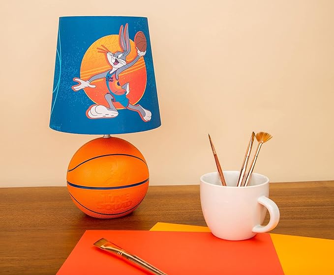 Space Jam 2: A New Legacy Tune Squad Basketball 3D Desk Lamp, Bugs Bunny Mood Light | Home Decor Accessories And Room Essentials | Official Looney Tunes Collectible | 14 Inches Tall
