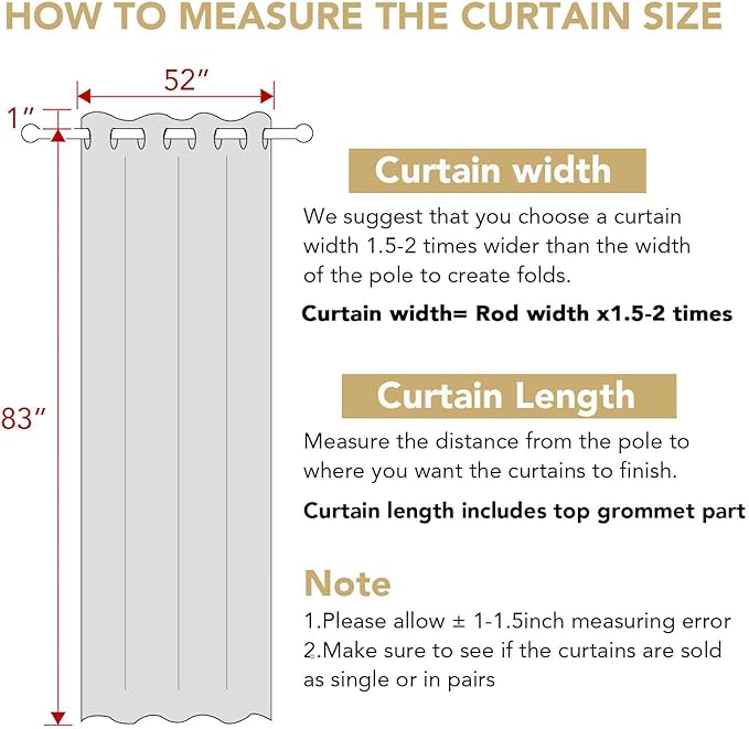 H.VERSAILTEX Elegant Linen Semi Sheer Blended Curtains Privacy Protection Light Filtering Nickel Grommet Window Panels/Drapes for Bedroom (Set of 2, 52x84-Inch, Sage)
