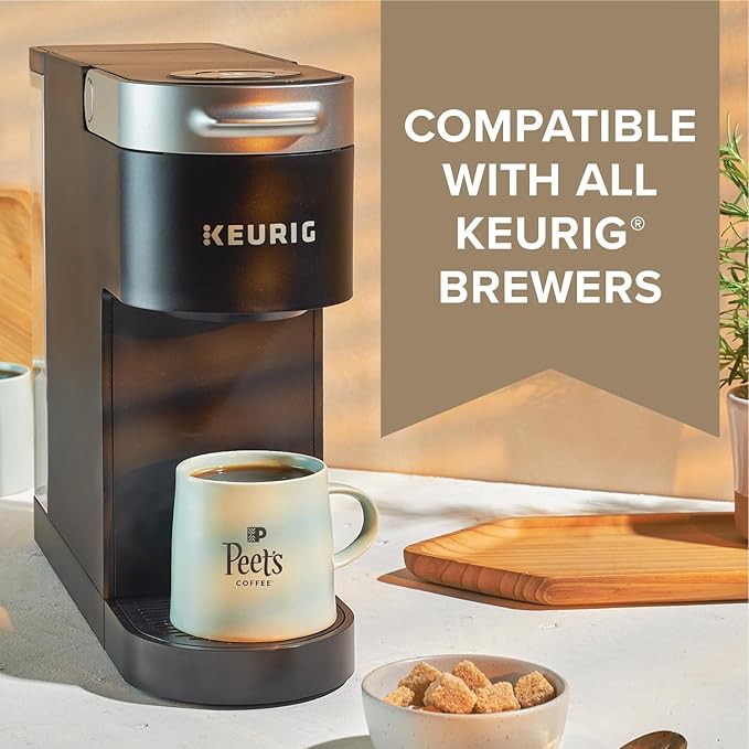 Peet's Coffee, Flavored Light Roast Keurig K-Cup Pods - Caramel Brulee 22 Count (1 Box of 22 Pods)