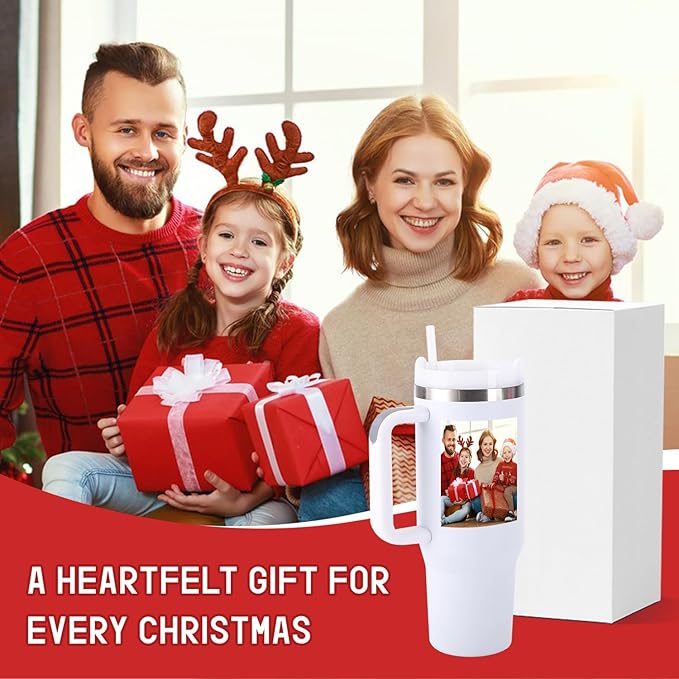 Personalized Tumbler with Handle, 20oz Insulated Coffee Tumbler with Lid and Straw, Custom Stainless Steel Travel Cup for Women Men (Couple)