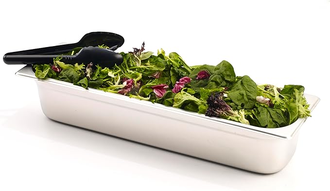 Winco Half Size (Long) 4" Deep Metal Food Pan/Steam Table Pan, Anti-Jam, 22 Gauge
