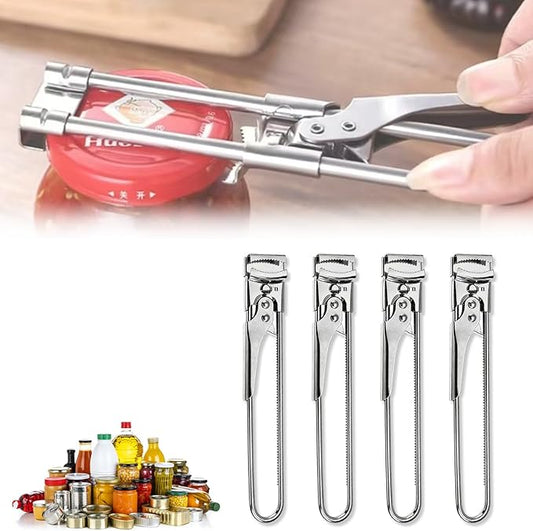 Adjustable Stainless Steel Jar Opener, 2026 New Multifunctional Stainless Steel Can Opener, Adjustable Bottle Can Opener for Weak Hands Seniors (4, Extended Length (9.05 x 1.18 inches))