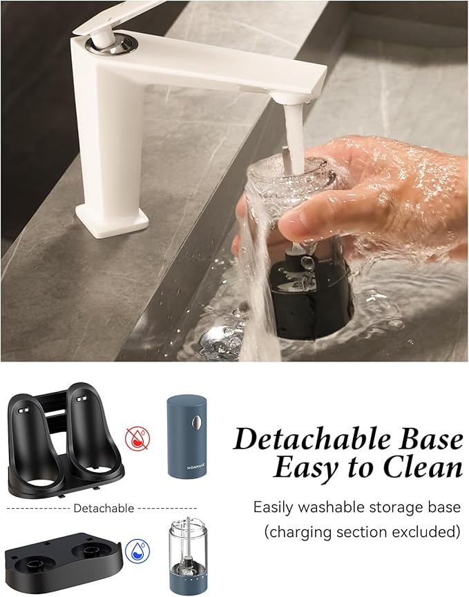 Electric Salt and Pepper Grinder Set - Automatic Refillable Salt and Pepper Grinders with Charging Base & LED Light, 6-Level Adjustable Coarseness with External Dial, Ideal Kitchen Gadget，Blue