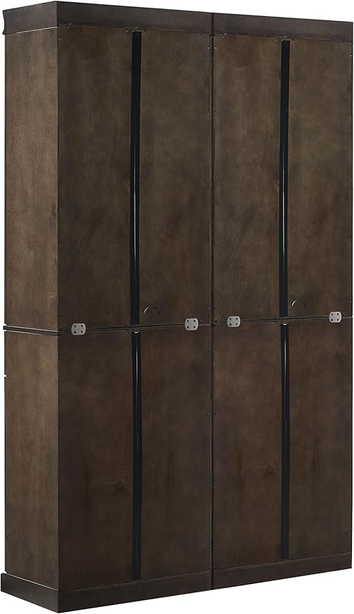 Crosley Furniture Stanton 2-Piece Pantry Storage Cabinet Set with Shelves, Kitchen, Dining, or Laundry Room, Coffee