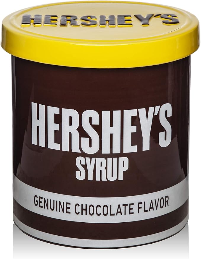 Godinger Hershey's Syrup Cookie Jar, Genuine Chocolate Flavor Food Storage Container