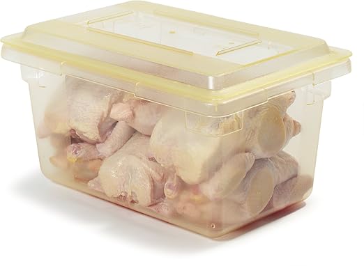 Carlisle FoodService Products 10612C22 StorPlus Color-Coded Food Box Storage Container Only, 5 Gallon, 18" x 12" x 9", Yellow (Pack of 6)
