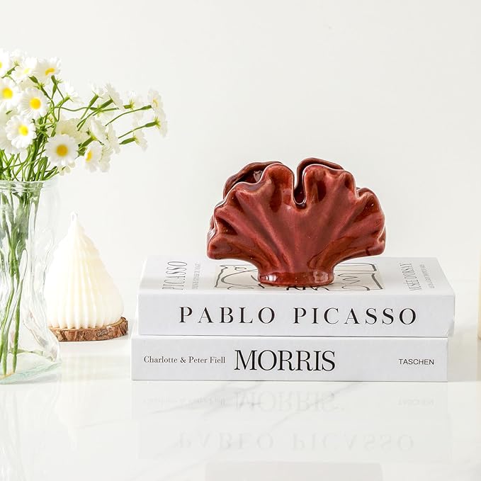 Ceramic Sponge Holder,Sponge Holder for Kitchen Sink,Compact Sink Caddy Organizer, Dish Sponge Holders,Farmhouse Kitchens Decor Cute Gadgets Accessories,Christmas Kitchen Decor(Red)
