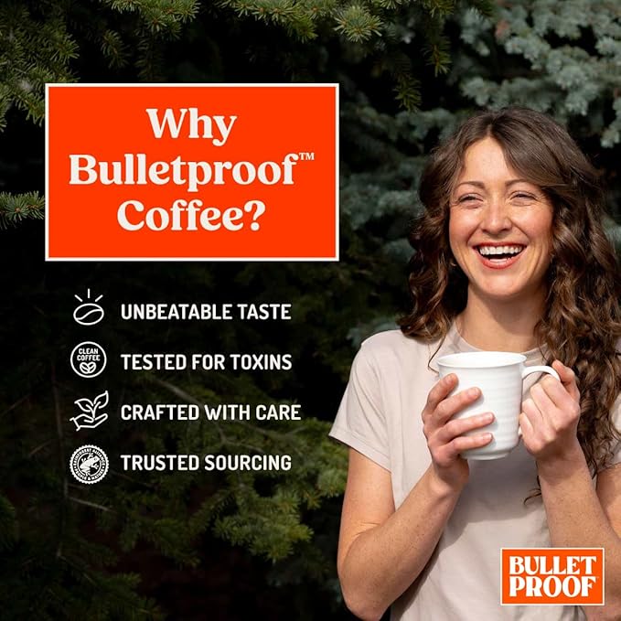 Bulletproof Original Medium-Roast Single-Serve Coffee Pods, 24 Count, 100% Arabica Beans, Clean Coffee Tested for Toxins, Packaging May Vary