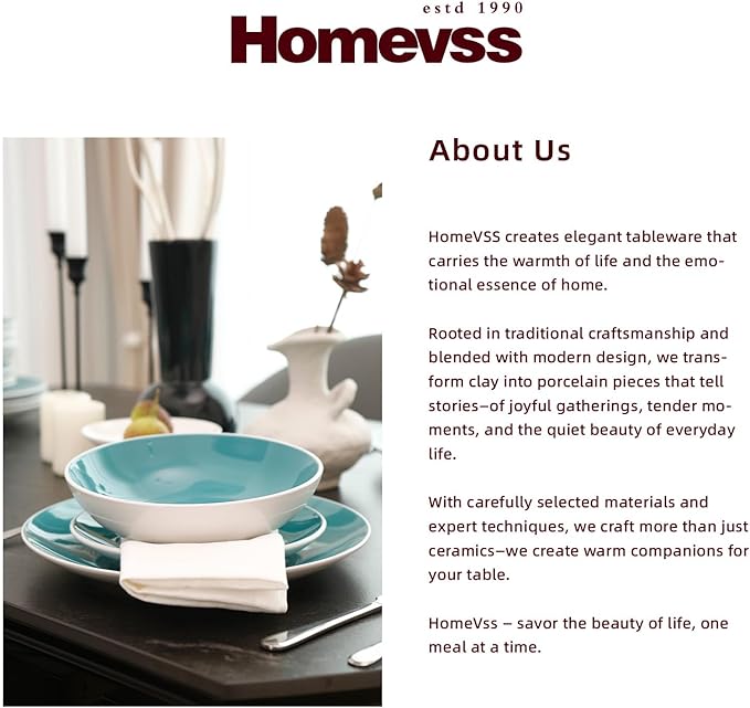 Stoneware Coupe Shape 12pc Dinnerware Set, Outside White + Inside, Tiffany Blue