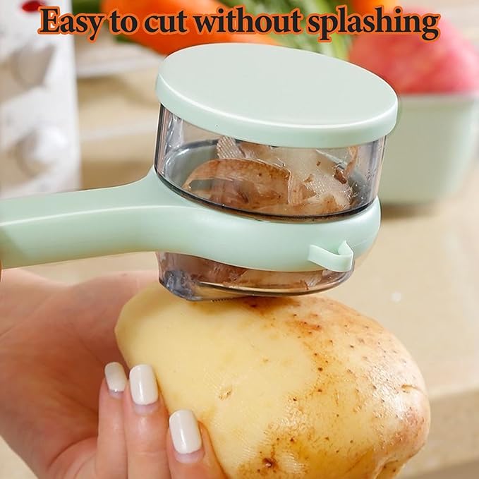 Peeling Knife with Storage Box, 2026 New with Box Storage Kitchen Special Fruitpeeler, Fruit and Vegetable Peeler with Container, Double-Sided Stainless Steel Peeler Gadgets | Easy to Use (2 All)