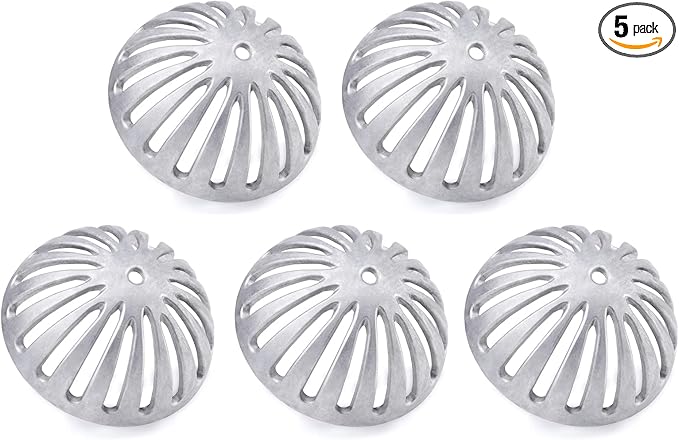 Floor Sink Strainer, Floor Drain Strainer, Heavy Duty Aluminum Dome Drain Cover, Floor Drain Cover for Restaurant, Home, Garden, Kitchen, Bar, Buffet or Food Service 5-1/2" W x 2-1/4"H(5PCS)