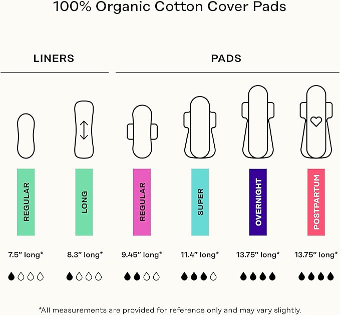 The Honey Pot Company - Herbal Long Panty Liners for Women - Infused w/Essential Oils for Cooling Effect & Organic Cotton Cover - Feminine Care - 30 ct