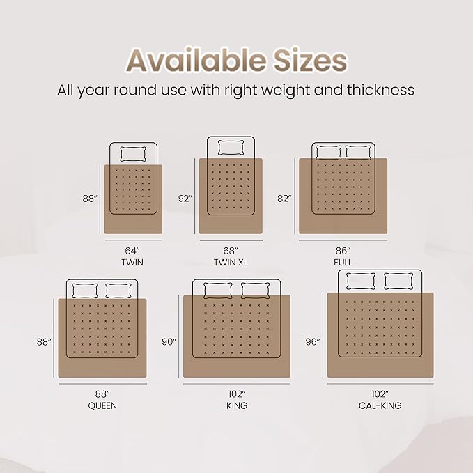 Utopia Bedding Comforter Duvet Insert, Quilted Comforter with Corner Tabs, Box Stitched Down Alternative Comforters Queen Size (Beige)