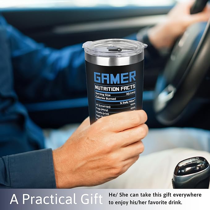 Gaming Gifts for Men, Boys, Women, Boyfriend - Fathers Day Game Gift - I Can't Hear You I'm Gaming Gift - 20 Oz Stainless Steel Tumbler