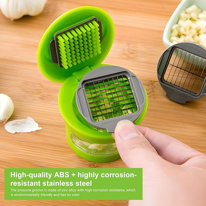Garlic Press-Garlic Chopper Mini Vegetable Slicer Garlic Mincer Tool Crusher Slicer Twister Garlic Press Kitchen Gadget