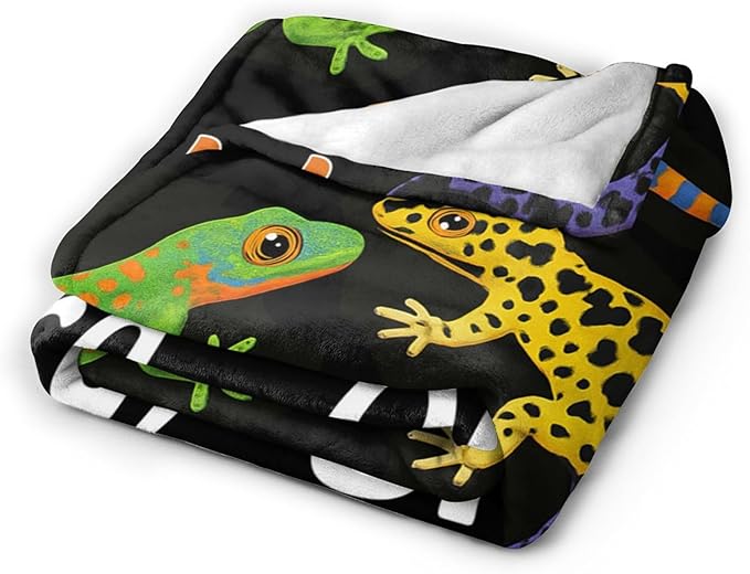 Lizard Blanket Gifts for Girls Boys Reptiles Lovers Throw Blankets Cozy Plush Fleece Lizards Decor Flannel Fuzzy for Kids Women Men 80"X60"