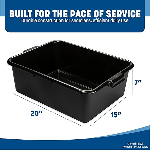 Carlisle FoodService Products 4401123 Comfort Curve Bus/Utility Box, 20" x 15" x 7", Gray (Pack of 12)