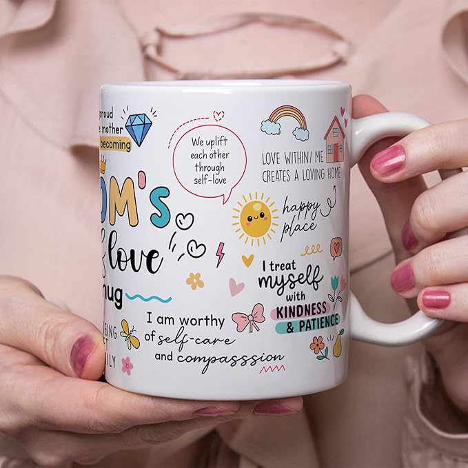 Mothers Day Gifts for Mom Mugs, Mama Coffee Mug with Inspirational Quote, Cute Mama Mugs for Daily Tea and Coffee, Coffee Mug for Mom Affirmations, Best Moms Cup Gift from Daughter, Son