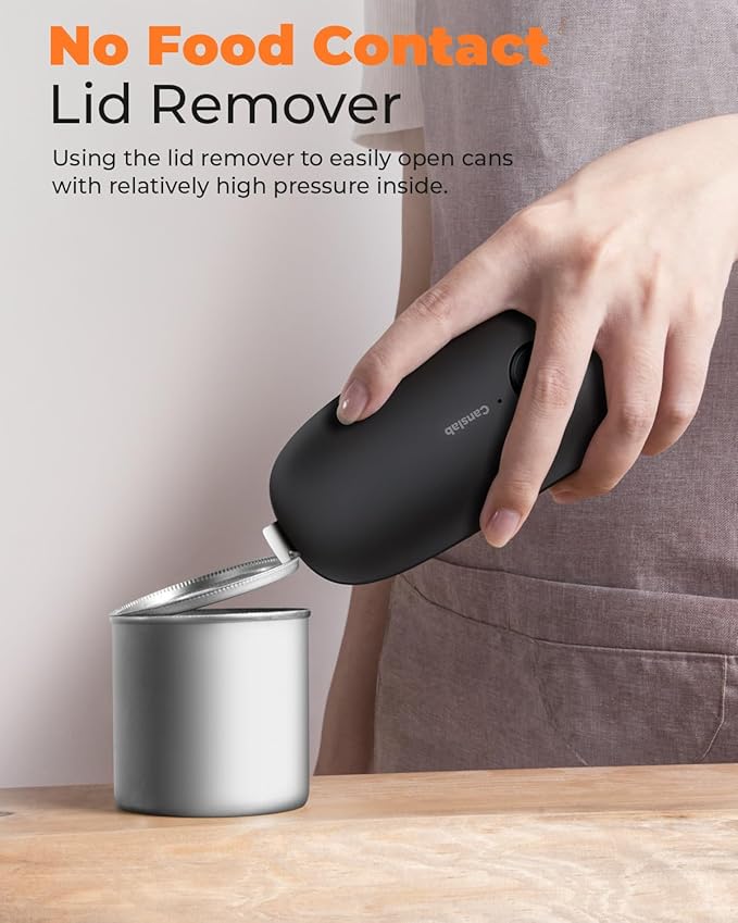 Canslab Rechargeable Electric Can Openers for Kitchen for Seniors with Arthritis- USB Battery Automatic Can Opener for Any Size Can - Smooth Edge, Handsfree, Portable Small One Touch Opener