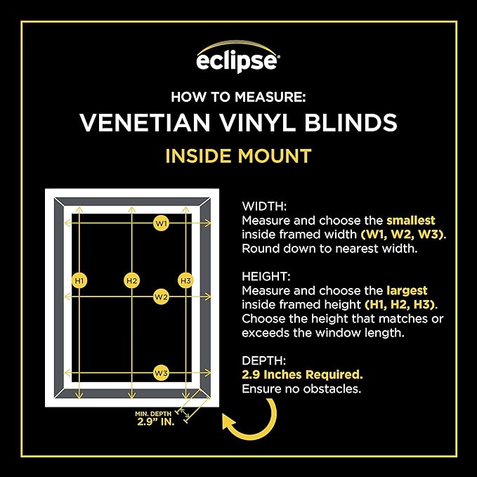 Eclipse 2" Premium Vinyl Blinds for Light Filtering & Privacy, Durable Room Darkening Blinds for Home or Office, Tested and Certified Child Safe Cordless Vinyl Blinds - White, 36 W x 72 L