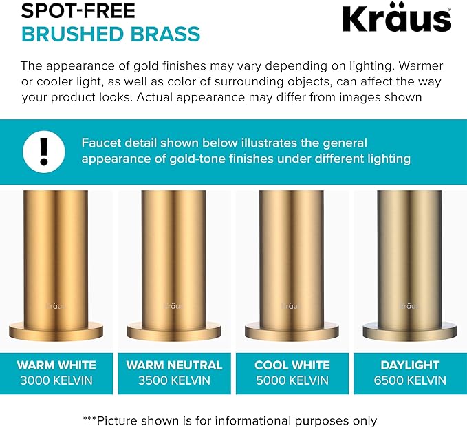 KRAUS Oletto Single Handle Kitchen Bar Faucet with QuickDock Top Mount Assembly in Brushed Brass, KPF-2600BB