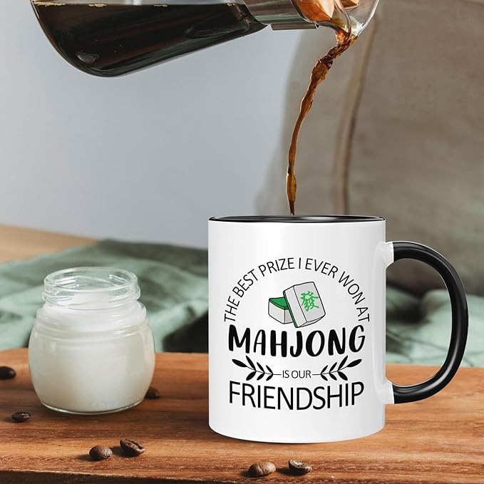 Mahjong Gifts Coffee Mug - Gifts for Mahjong Players Mug, Mahjong Gifts for Women Men, Mahjong Accessories and Gifts, Ceramic Coffee Mug 11 Oz