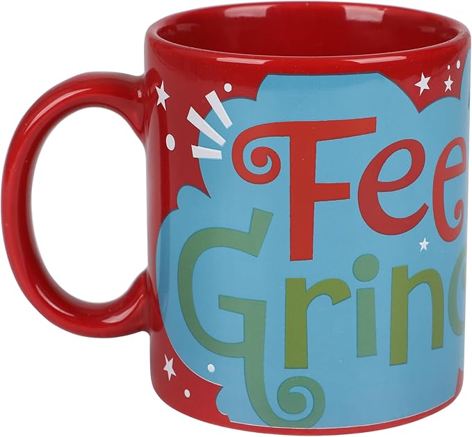Bioworld The Grinch Feelin' Grinchy and Naughty or Nice 2-Pack 16 Oz Ceramic Mug Set