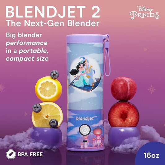 BlendJet 2 Portable Blender for Smoothies & Shakes - 16oz BlendJet Cordless Personal & Small Blender, USB-C Rechargeable & Self Cleaning - (Jasmine)