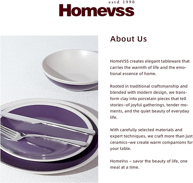 Rock Ridge Speckled Stoneware Dinnerware Set (12pc Set, Violet and Ivory)