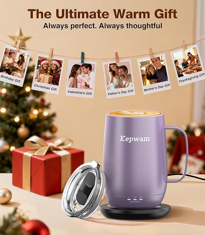 Heated Coffee Mug T2-Plus, 20oz Leading Large Capacity Self Heating Coffee Mug, Up to 8 Hrs Battery & Hot Up to 149℉, Smart Coffee Mug for Women, Men