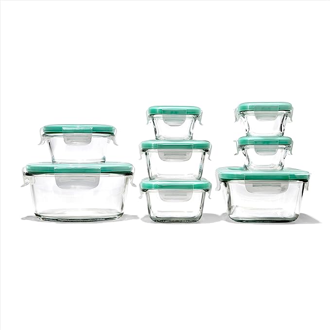 OXO Good Grips 16 Piece Glass Smart Seal Airtight Everyday Container Set