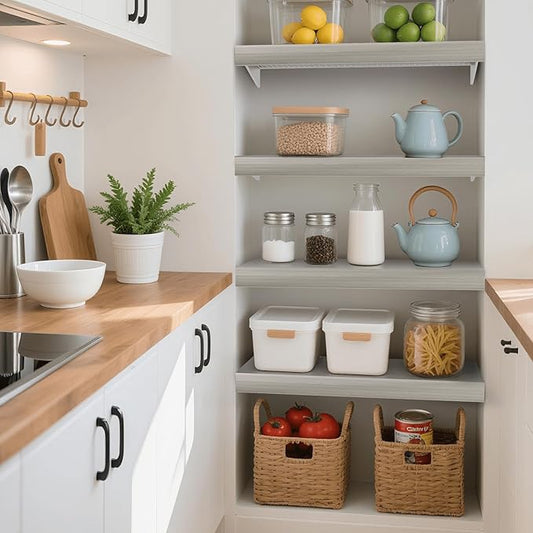 Wooden Wire Shelf Covers for Pantry & Closet – Wire Rack Covers for Shelves, Durable Wood Shelf Covers for Kitchen, Laundry Room, Storage Organization(White Oak,30in*16in)