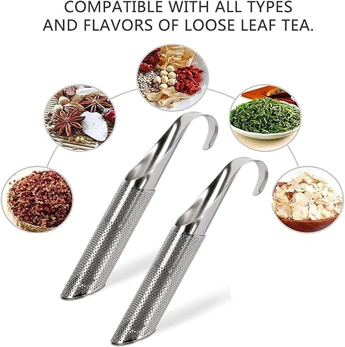 3PCS Stainless Steel Tea Diffuser & Strainers, Long-handle Filters for Loose Leaf Tea, Coffee, Spices