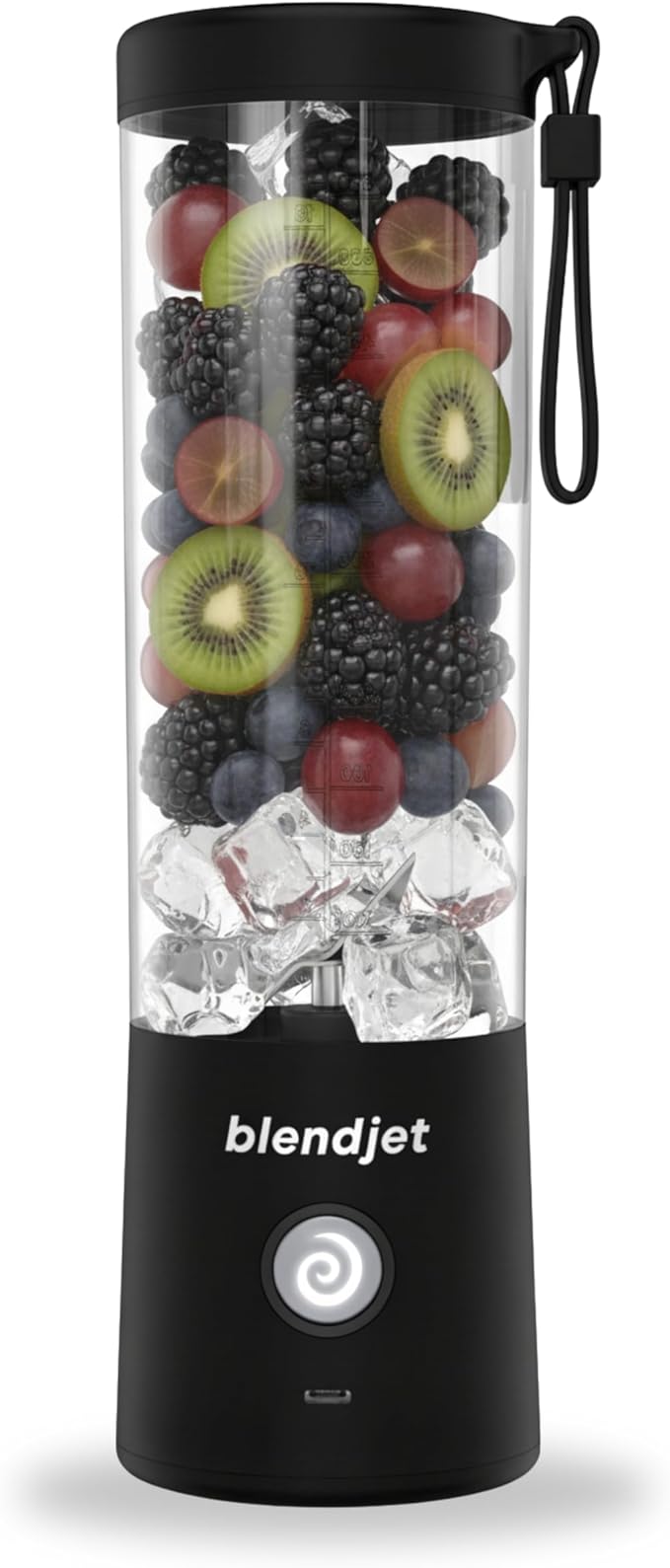 BlendJet 2 Portable Blender for Smoothies & Shakes - BlendJet Cordless Personal & Small Blender, USB-C Rechargeable & Self Cleaning - (Black, 20 oz.)