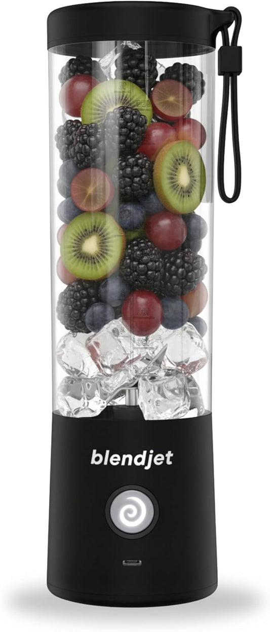 BlendJet 2 Portable Blender for Smoothies & Shakes - BlendJet Cordless Personal & Small Blender, USB-C Rechargeable & Self Cleaning - (Black, 20 oz.)