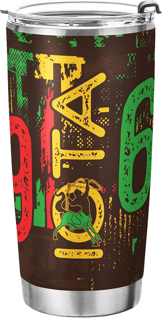 Iota Phi Theta Fraternity Paraphernalia - Officially Licensed - 20 oz Stainless Steel Insulated Sublimation Tumbler - Vintage