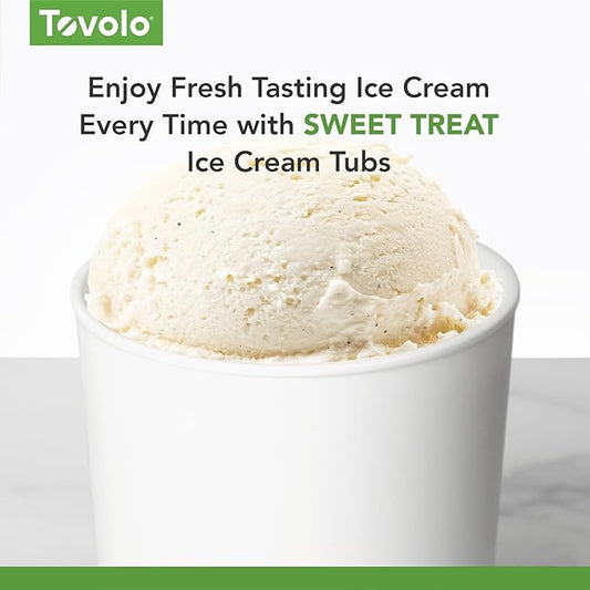 Tovolo Sweet Treat, Reusable Ice Cream Container for Homemade Ice Cream, Charcoal - 1 Quart Stackable Storage Tubs with Silicone Lids for Freezer - BPA-Free & Dishwasher-Safe