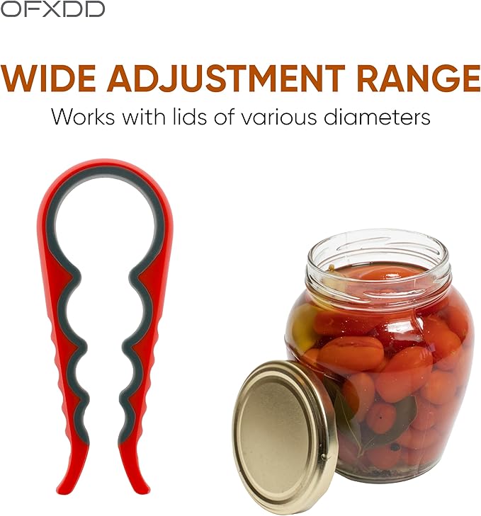 Easy Twist Jar Opener - Non Slip Bottle Can Opener with Silicone Grip - Gripper Opener for Jars