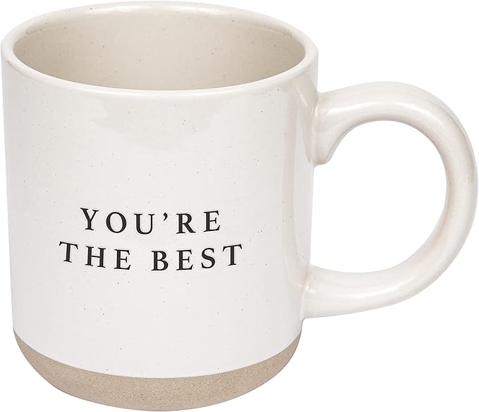 Sweet Water Decor You're The Best Stoneware Coffee Mug | Inspirational Mug | Novelty Coffee Mugs | Microwave & Dishwasher Safe | 14oz Coffee Cup