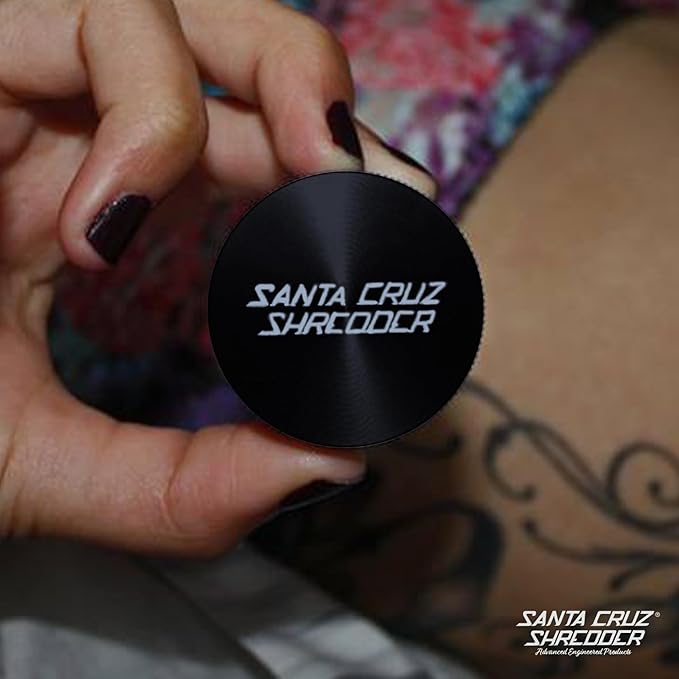 Santa Cruz Shredder Metal Spice Grinder Made in USA (Small (1.7 Inch), Black)