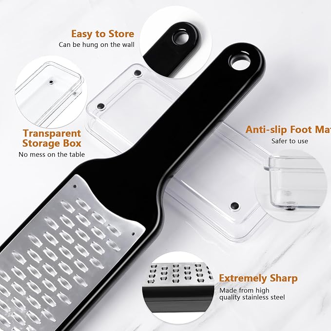 LHS Cheese Zester Ribbon Blade for Hard Cheese, Apple, Carrot, Zucchini and Chocolate, Stainless Steel Kitchen Tool Zester