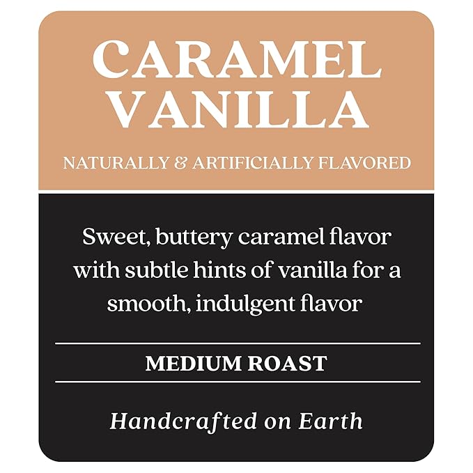 Copper Moon Single Serve Coffee Pods for Keurig K-Cup Brewers, Caramel Vanilla Blend, Medium Roast, 72 Count